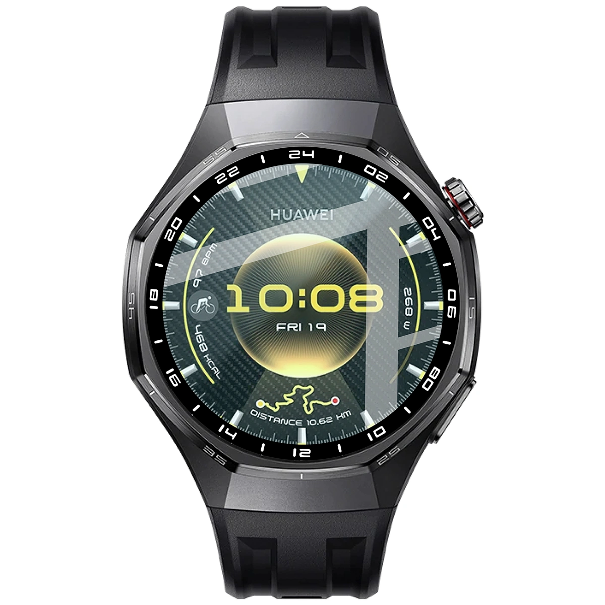 Szkło hybrydowe z czarną ramką idealnie dopasowane do Huawei Watch GT6 Pro 46 mm
